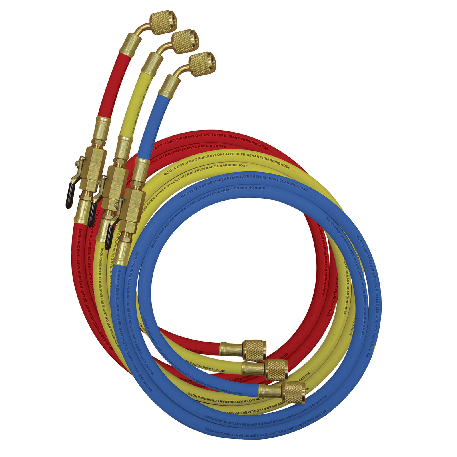 1.5m Charge Hose Blue w/manual shut off