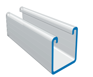 ALUMINIUM CHANNEL, 1M LENGTH