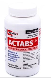 "Actabs" Jr Drain Line Biocide Tablets