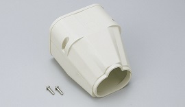 Duct End Socket 80mm Ivory DE-80